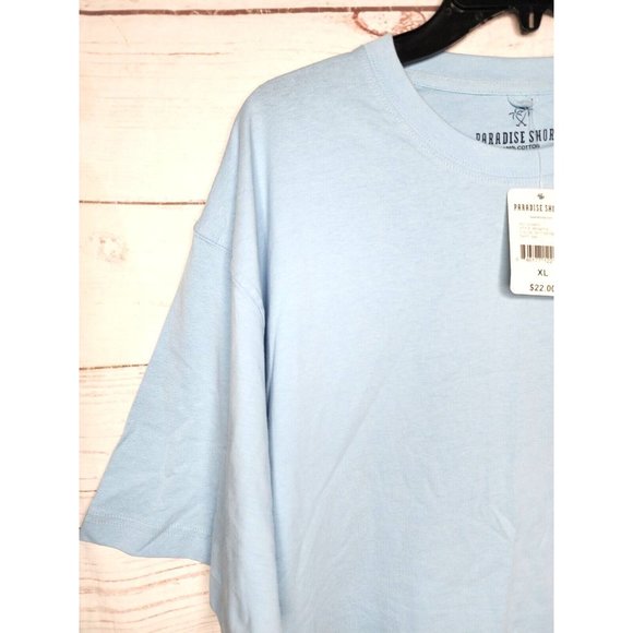 Paradise Shores Cotton XL 5011 Geyser Lei Over Charters Teal Blue T Shirt - Picture 8 of 16